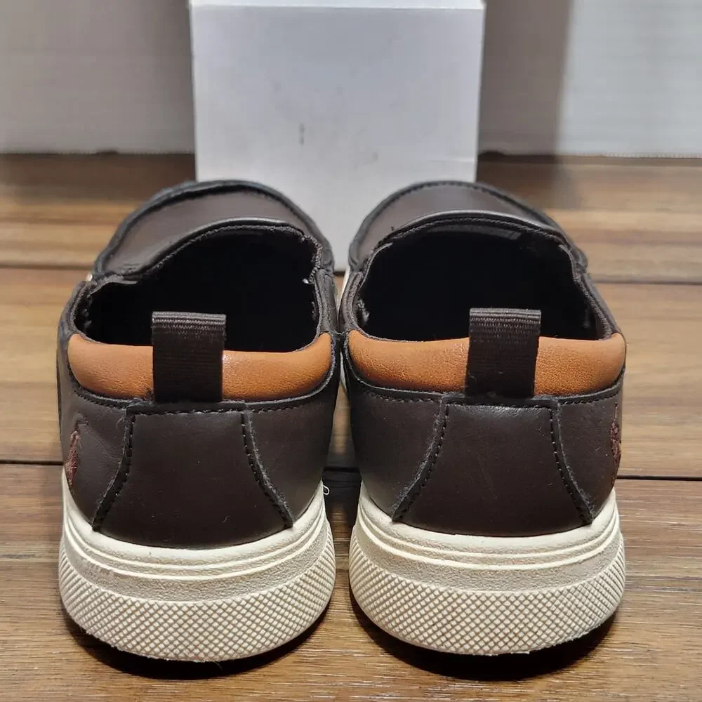 Polo Ralph Lauren Child Chocolate Brown Loafers - Size Child 1 w/ Box